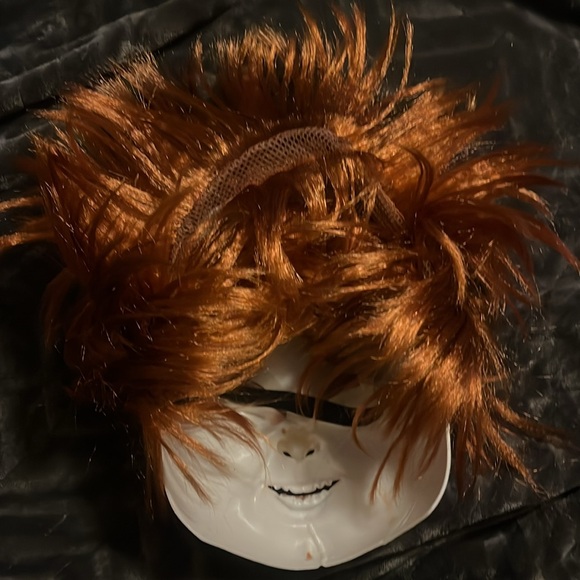 Chucky Mask Creepy Chucky Full Head Mask with Hair Realistic Cosplay Costume - Picture 3 of 9